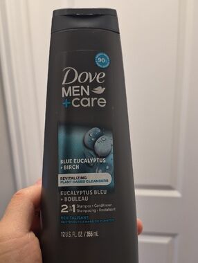 💙Dove Men+Care Blue Eucalyptus + Birch 2-in-1 Shampoo & Conditioner - Dark Gray